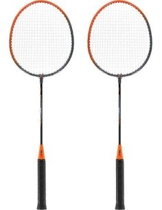 NRZ005 STEEL / BADMINTON SET 2 ROCKETS + COVER NILS