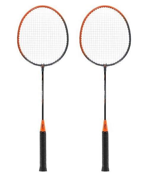 NRZ005 STEEL / BADMINTON SET 2 ROCKETS + COVER NILS
