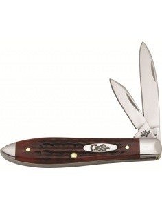 Pocket Knife Case SS Pocket Worn Old Red Bone Tear Drop