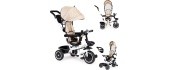Tricycle - Stroller with Rotating Seat Eco Toys, Beige