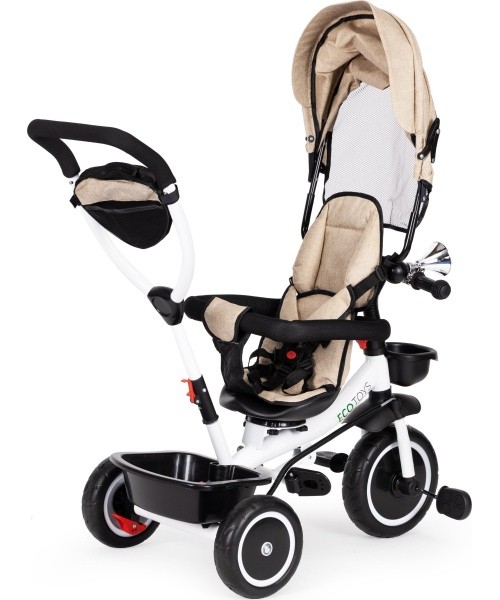 Tricycle - Stroller with Rotating Seat Eco Toys, Beige
