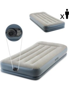 Materac dmuchany 191x99cm z pompką jednoosobowy Intex 64116ND