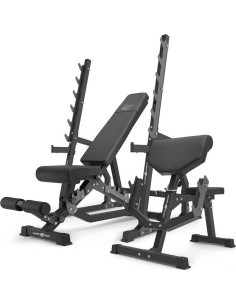 Set MS6_2.0 | Double-sided bench + gantry stands + Scott bench (prayer bar) with adjustable support - Marbo Sport