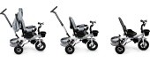 Pasukamas triratukas 360° Grey Delux su stogeliu ECOTOYS
