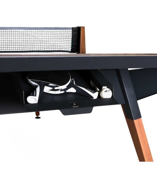 Play-Style Origin Outdoor Table Black - Fabric Net (included) - Dark Stone