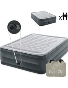 Double bed mattress with automatic pump - 203x152cm INTEX
