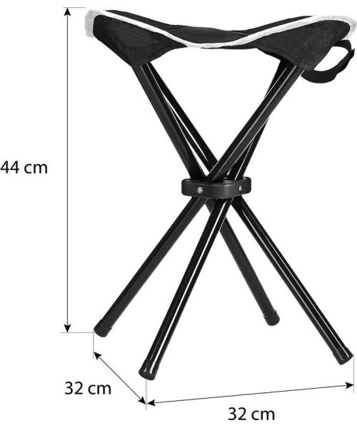 NC3010 BLACK CAMPING STOOL NILS CAMP