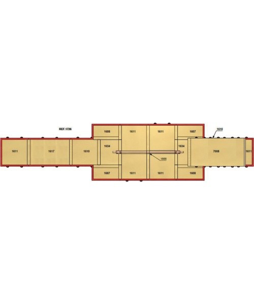 Nusileidimo čiužinių komplektas varžybų gimnastikos rąstui – 52 m²