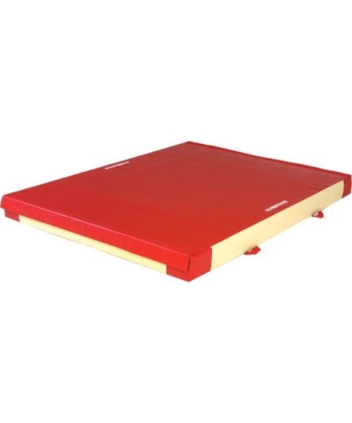SAFETY MAT FOR APPARATUS LANDING - DUAL DENSITY - PVC COVER - WITH ATTACHMENT STRIPS - 240 x 200 x 20 cm