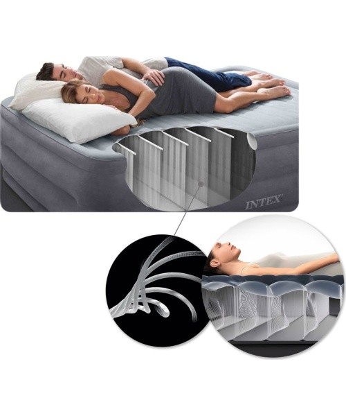 Inflatable sleeping mattress 203x152 cm two-person bed INTEX 64143