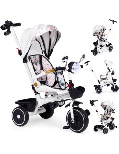 Children's tricycle stroller swivel seat pusher canopy ECOTOYS