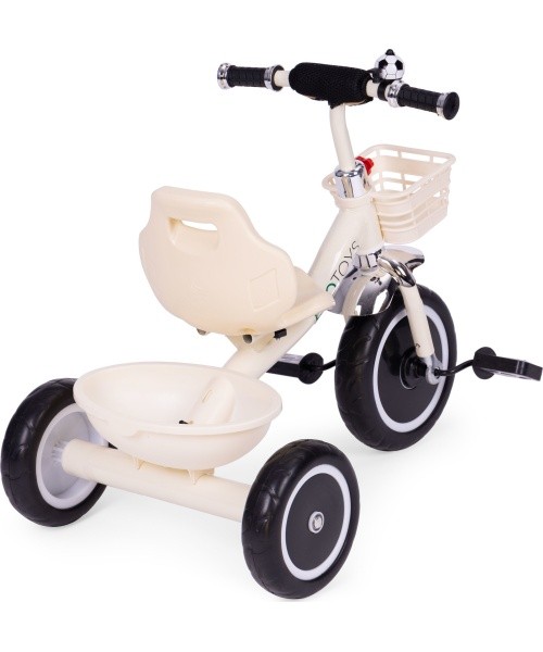 Tricycle tricycle non-slip handles bell basket beige ECOTOYS