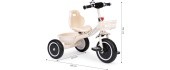Tricycle tricycle non-slip handles bell basket beige ECOTOYS