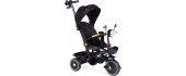 Children's tricycle stroller swivel seat pusher black ECOTOYS