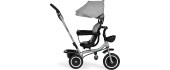 Tricycle stroller 2-in-1 swivel seat folding canopy - grey ECOTOYS