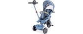 Tricycle stroller tricycle 2-in-1 swivel seat folding canopy blue - ECOTOYS