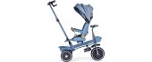 Tricycle stroller tricycle 2-in-1 swivel seat folding canopy blue - ECOTOYS