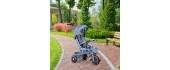 Tricycle stroller tricycle 2-in-1 swivel seat folding canopy blue - ECOTOYS