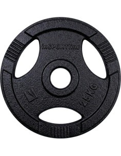 Cast Iron Olympic Weight Plate inSPORTline Hamerton Black 25 kg, 50 mm