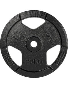 Ketaus svorio diskas inSPORTline Hamerton Black 20 kg, 30 mm
