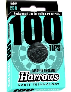Smiginio antgaliai Harrows Micro Soft 2BA mėlyni, 100 vnt.
