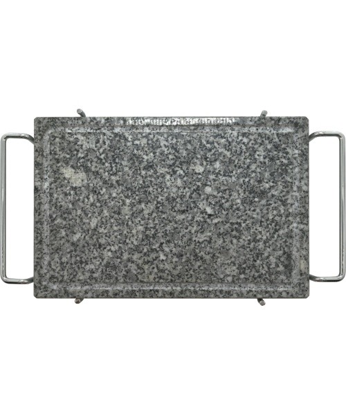 Grilovací deska žulová GRANIT L s drážkou a držákem 30x20x1,65cm