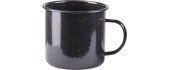 Juodas emaliuotas puodelis, 680 ml