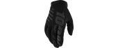 Women’s Motocross Gloves 100% Brisker Black - Black