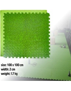 Tatami dėlionės kilimėlis inSPORTline Zemalpro 100 x 100 x 2 cm - Žolės raštas