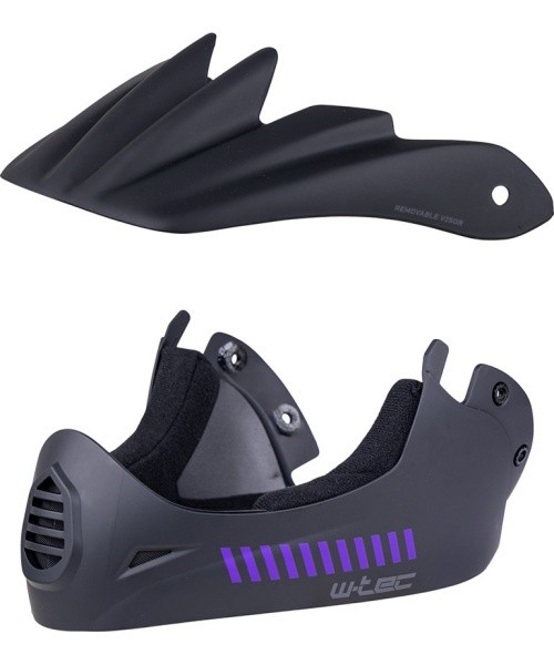 Nusileidimo šalmas W-TEC Campanero Noir Violet