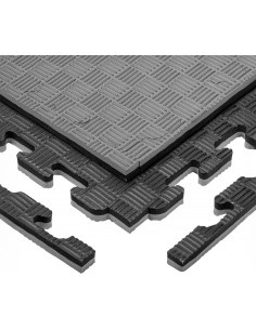 Tatami Puzzle Mat inSPORTline Sazegul 100 x 100 x 2 cm - šedo-černá, vzor 5 proužků