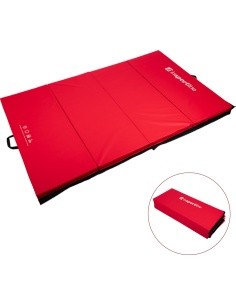 Folding Gymnastics Mat inSPORTline Quad fold 200 x 120 x 5 cm - Red