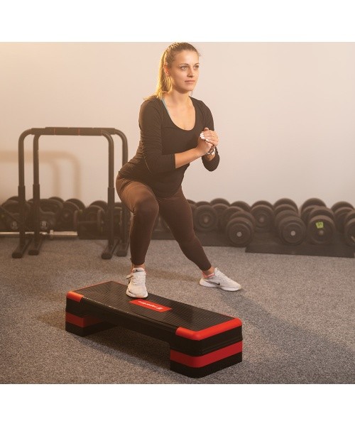 Aerobikos platforma inSPORTline AS250 - Juoda/raudona