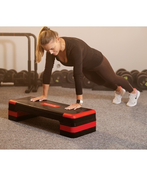 Aerobikos platforma inSPORTline AS250 - Juoda/raudona