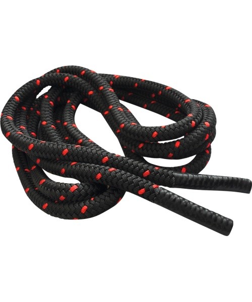 Jėgos virvė inSPORTline WaveRope 35 mm – 12 m - Juoda/raudona