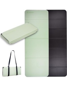 Sulankstomas kilimėlis mankštai inSPORTline Misette 180 x 61 x 0,8 cm - Matcha green-black