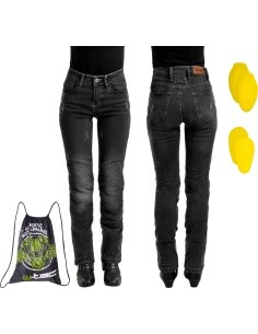Women’s Moto Jeans W-TEC Panimali - Black