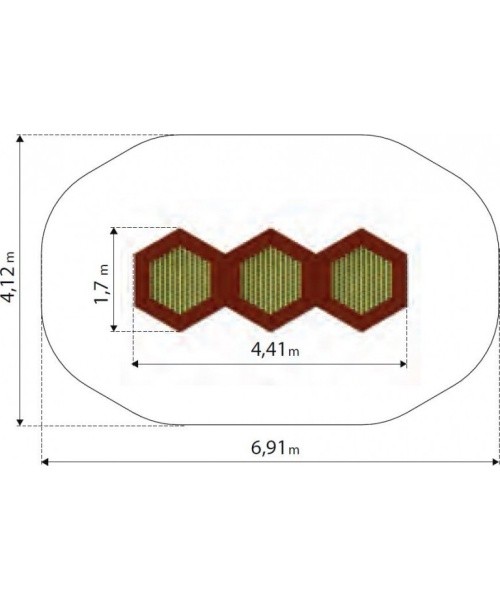 Trampoline Inter-Play Hexo 3A