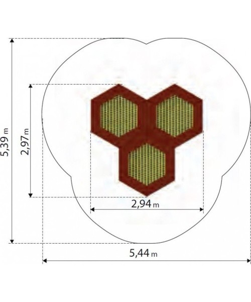 Trampoline Inter-Play Hexo 3B