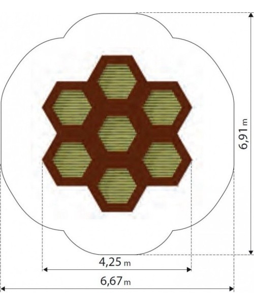 Trampoline Inter-Play Hexo 7A