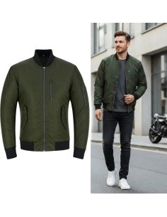 Motorcycle Jacket W-TEC Caravago - Green