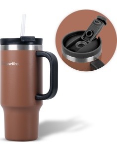 Insulated Tumbler inSPORTline Natticino 470 ml - Coffee