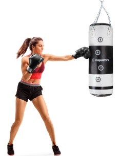 Punching Bag inSPORTline Robkin 90 x 35 cm - Black/White