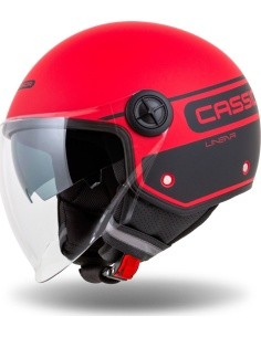 Motorcycle Helmet Cassida Handy Plus Linear Pearl Matte Red/Black
