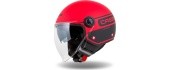 Motorcycle Helmet Cassida Handy Plus Linear Pearl Matte Red/Black