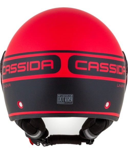 Motorcycle Helmet Cassida Handy Plus Linear Pearl Matte Red/Black