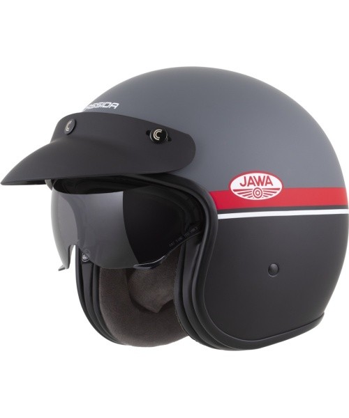 Motorcycle Helmet Cassida Oxygen Jawa OHC 2.0 Matte Gray/Red/Black/White