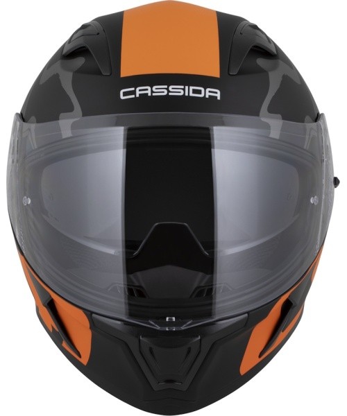 Motociklo šalmas Cassida Orbit Multivers matinė juoda/oranžinė/pilka/balta