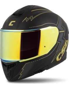 Motorcycle Helmet Cassida Integral GT 2.1 Flash Matte Black/Metallic Gold/Dark Gray