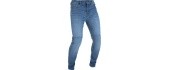 Men’s Motorcycle Jeans Oxford Original Approved CE Slim Fit Rinsed Wash Mid Blue